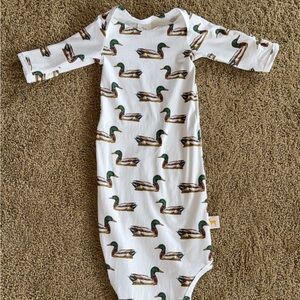 Velvet Fawn Mallard Duck Baby Gown